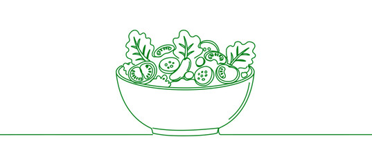 Minimalist salad icon. Green themed and modern design.