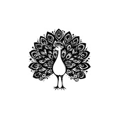 Peacock Silhouette Vector