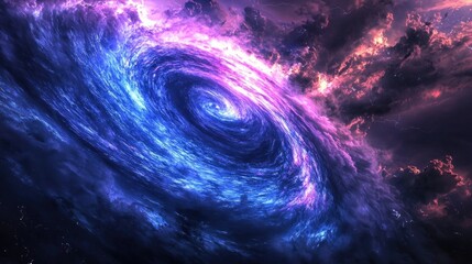 Obraz premium Cosmic Swirl: A mesmerizing nebula in deep space
