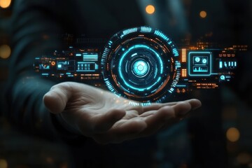 CPI Consumer Price Index Inflation and Crisis Business Concept with Digital UI and Neon Effects