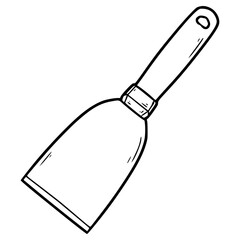 scraper illustration hand drawn outline vector
