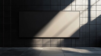 Empty billboard in sunlight for advertisement.