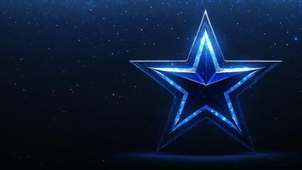 blue star on blue background