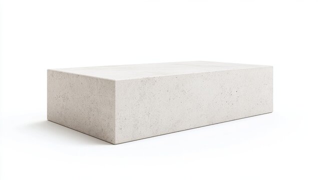 Rectangular light gray concrete block
