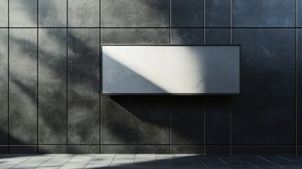 Empty billboard on a building facade. Advertising, mockup.