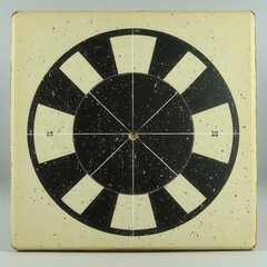 Vintage Square Dartboard: Segmented Design with Numbering and Rustic Finish