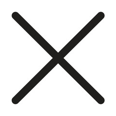 Cancel flat icon black illustration vector on white background