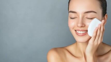 Facial cleansing routine for glowing skin indoor spa beauty tips serene background close-up