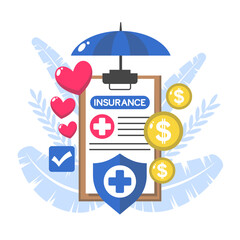 Graphic Representation of Health Insurance Concept