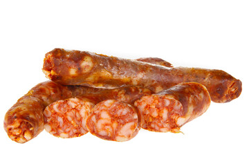 Sausages, isolated on a white background