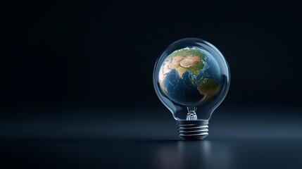 Earth Inside a Light Bulb: Innovative Global Sustainability Concept