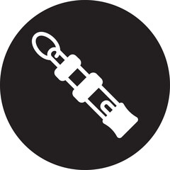 dog training whistle glyph icon