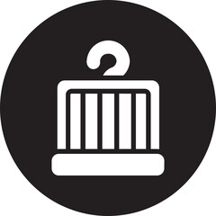 bird cage glyph icon