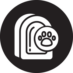 cat carrier glyph icon
