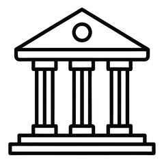 bank icon isolated on white background