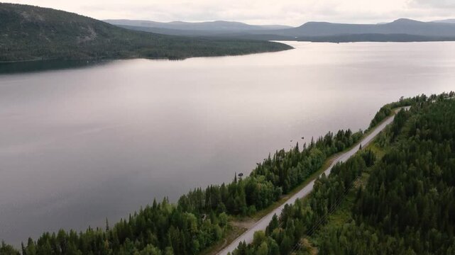Lake and forest in northern Sweden