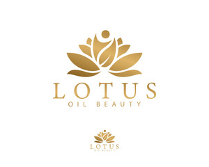 lotus logo creative design concept oil beauty salon yoga massage business