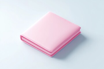 Light pink, square, closed wallet/book