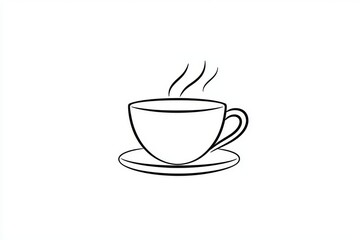 Obraz premium Continuous Line Art for Coffee Lovers 