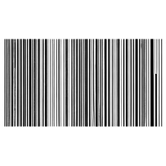 black barcode isolated on a transparent background