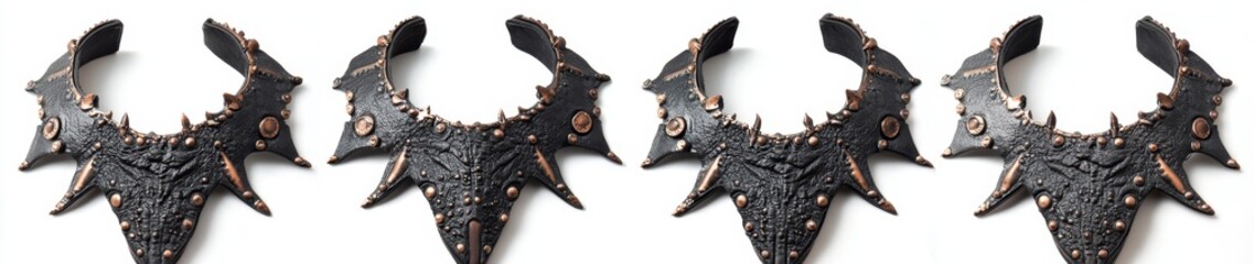 Obraz premium Spiky, dark metal statement necklaces
