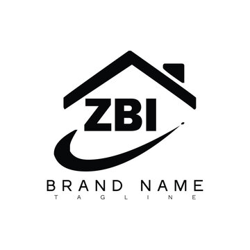 ZBI logo design vector template
