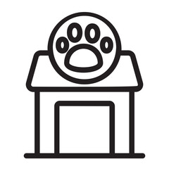 Dog house line icon