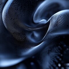 Flowing Fabric with Dotted Pattern: an abstract textile art piece.