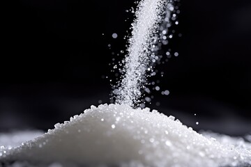 Sugar granules cascading