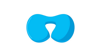 Blue pillow for neck background