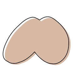 Abstract Organic Shape with Hand-Drawn Lines and Soft Pastel Colors for Decoration and Background