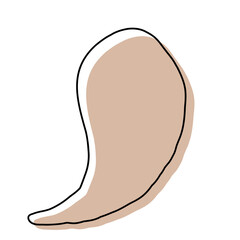 Abstract Organic Shape with Hand-Drawn Lines and Soft Pastel Colors for Decoration and Background