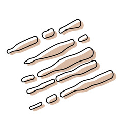 Abstract Organic Shape with Hand-Drawn Lines and Soft Pastel Colors for Decoration and Background