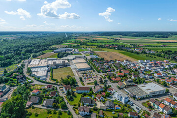 Dietenheim an der Iller in Baden-Württemberg aus der Vogelperspektive