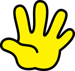 Obraz premium rock paper scissors hand-shape illustration묵찌빠 손모양 일러스트