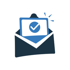 Email confirmation with checkmark icon