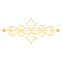 Divider Design with golden floral ornament