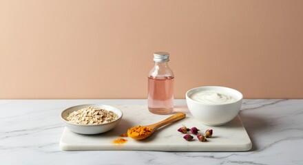 Natural skincare ingredients for DIY face mask