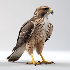Detailed Studio Shot of a Raptor Bird