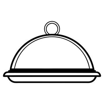 recommend clip art: Abstract Serving Tray Vector Line Art