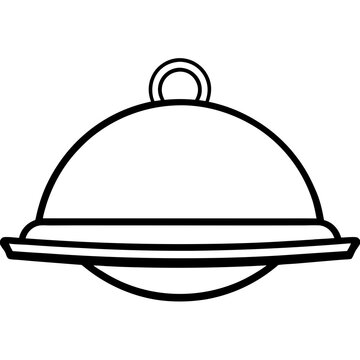 recommend clip art: Abstract Serving Tray Vector Line Art
