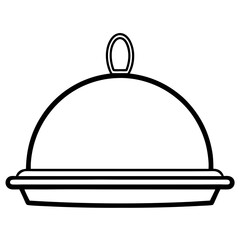 Obraz premium Abstract Serving Tray Vector Line Art