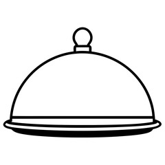 Obraz premium Abstract Serving Tray Vector Line Art