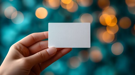 Obraz premium A Pristine White Business Card, A Canvas for Your Professional Identity, Designed to Leave a Lasting Impression with Elegance and Simplicity