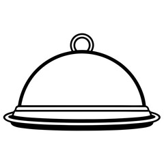 Obraz premium Abstract Serving Tray Vector Line Art