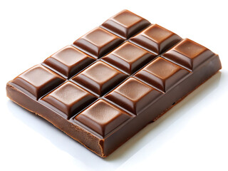 Obraz premium Dark chocolate bar on a white background.