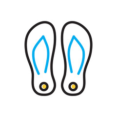Fototapeta premium Multi color icon for slippers