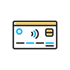 Multi color icon for credit card