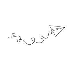 paper plane with arrow