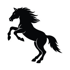 jump horse silhouette art